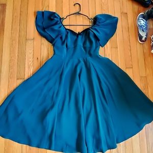 Hunter Green Unique Vintage swing dress size XL